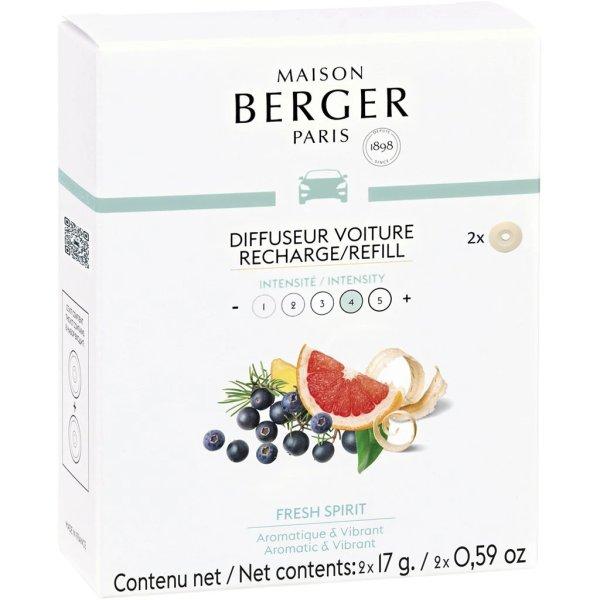 Maison Berger Paris Tartalék utántöltő autóillatosító diffúzorhoz Fresh
Spirit (Car Diffuser Recharge/Refill) 2 db