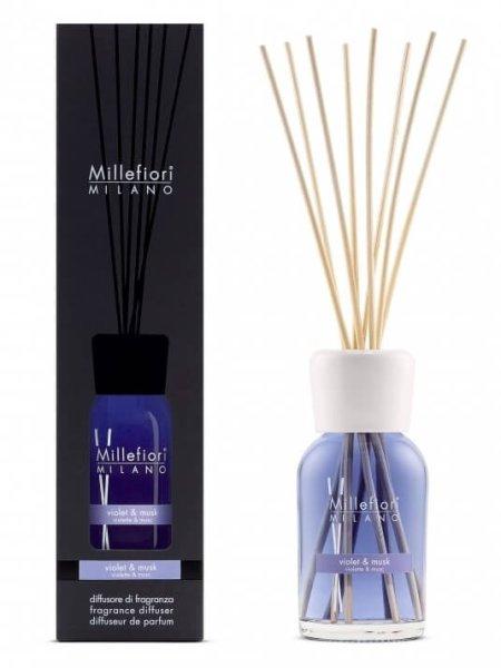 Millefiori Milano Natural Violet & Musk 250 ml aromadiffúzor