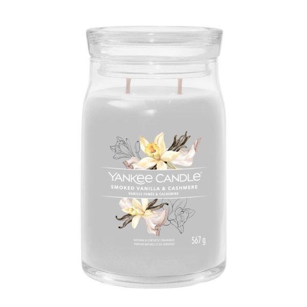 Yankee Candle Illatgyertya Signature üveg Smoked Vanilla & Cashmere 567 g nagy