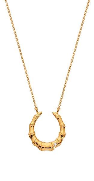 Hot Diamonds Elegáns aranyozott nyaklánc gyémánttal Golden Edit Hope DN215