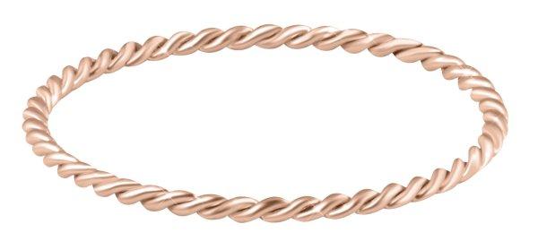 Troli Minimalistaaranyozott acél gyűrű Rose Gold 49 mm
