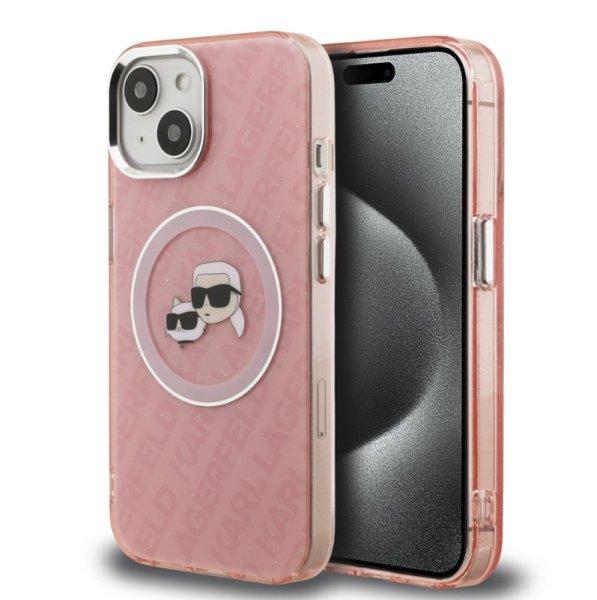 Karl Lagerfeld IML K&CH Heads MagSafe Apple iPhone 15 (6.1) hátlapvédő tok
pink (KLHMP15SHMKBKCHP)