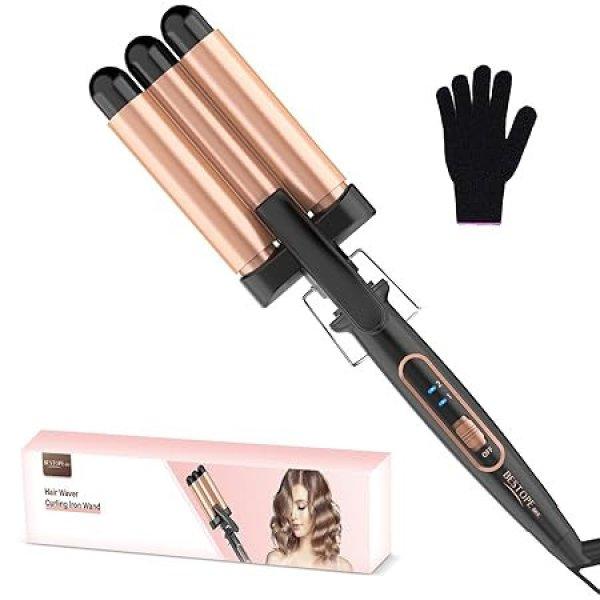 BESTOPE MIX háromcsöves hajhullámvas – 22 mm kerámia „mermaid waves”
hajsütővas, gyorsfelfűtés (150°C / 210°C), rövid és hosszú hajra
