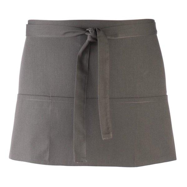 Premier Workwear Rövid pincérkötény zsebekkel - Sötétszürke