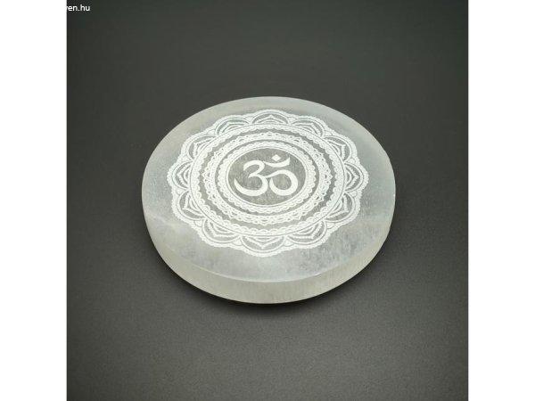 Szelenit korong om mandala csipkézett 9-10cm
