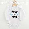 Gyermekek body nyomtatssal New Baby BORN IN 2025 blue