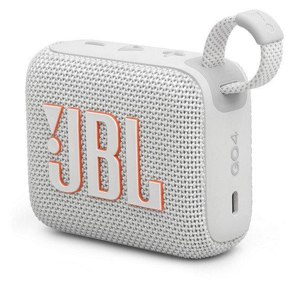 JBL GO4 bluetooth hordozható hangszóró (v5.3, 850mAh belső akku, 4.2W, IP67
vízálló) FEHÉR