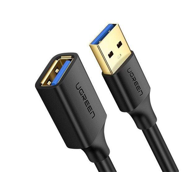 UGREEN USB adatkábel hosszabbító (USB 3.0 - USB 3.0, 150cm) FEKETE
