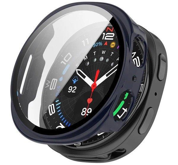 Műanyag keret (BUMPER, ütésállóság + kijelzővédő üveg) SÖTÉTKÉK
Samsung Galaxy Watch 8 44mm (SM-L330), Galaxy Watch 8 eSIM 44mm (SM-L335)