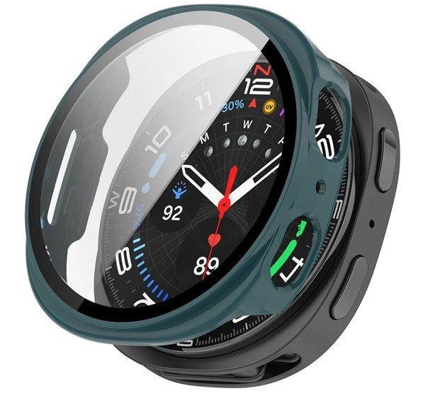 Műanyag keret (BUMPER, ütésállóság + kijelzővédő üveg) SÖTÉTZÖLD
Samsung Galaxy Watch 8 44mm (SM-L330), Galaxy Watch 8 eSIM 44mm (SM-L335)