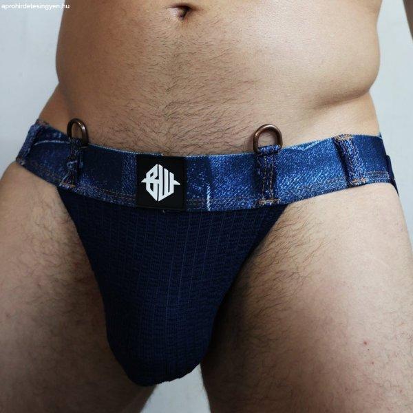 Stonewall Wash Denim – sötét farmer cseppfarmer jockstrap
