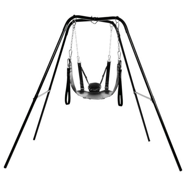 XR Brands - Sex sling állvánnyal (fekete)