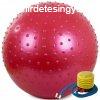 Gimnasztikai labda pumpval - 65cm - piros