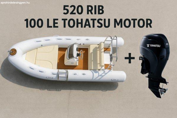 Dawn Marine RIB 520E Fehér/Világos szürke + Tohatsu MFS 100A ETL