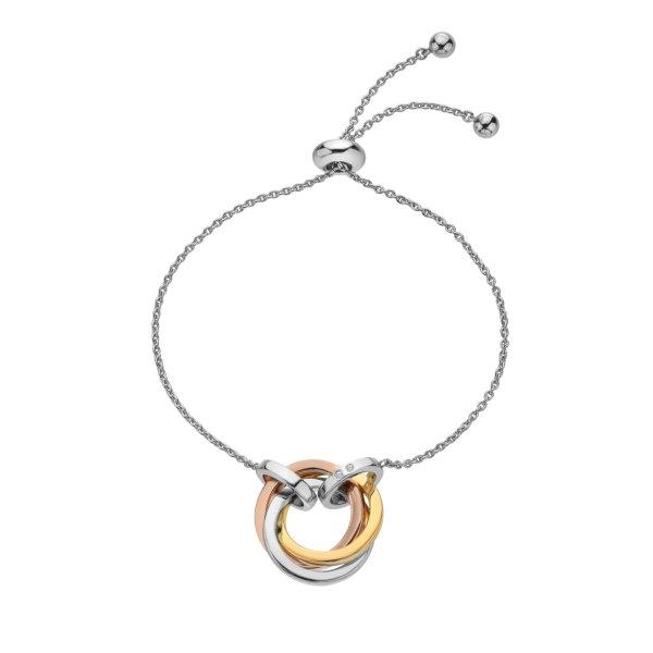 Hot Diamonds Tricolor luxus karkötő gyémántokkal Trio DL707
