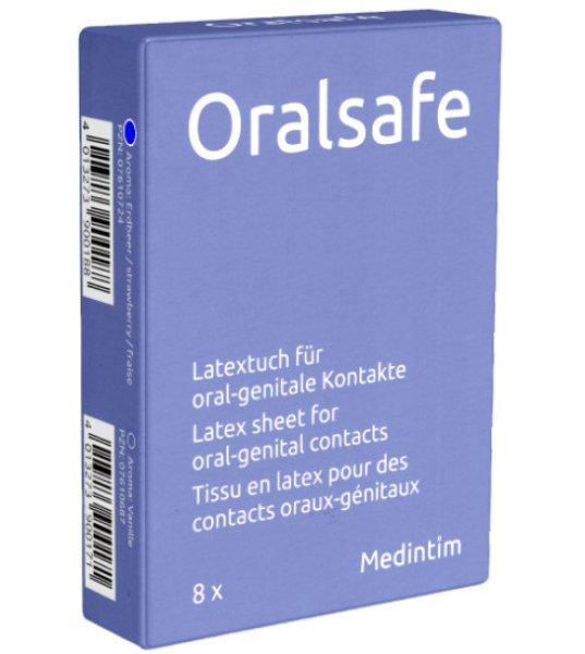 Oral Safe Single: Strawberry, 8 latex-sheets