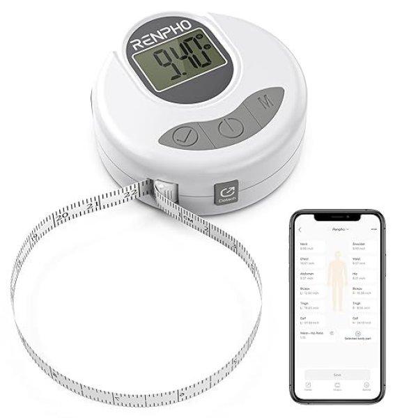 RENPHO okos testkerület-mérő szalag Bluetooth-kapcsolattal
