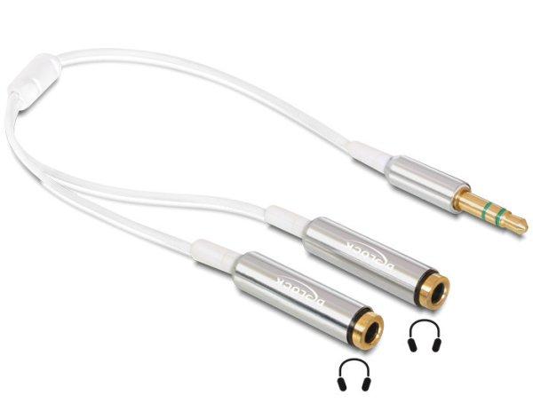 DeLock Cable audio splitter stereo jack male 3.5 mm 3 pin > 2x stereo jack
female 3.5 mm 3 pin 25cm