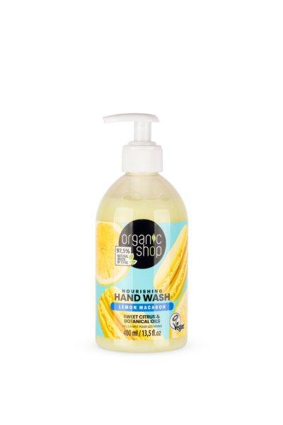 Organic Shop “lemon macaron” tápláló folyékony szappan édes
citrusfélékkel és növényi olajokkal 400 ml