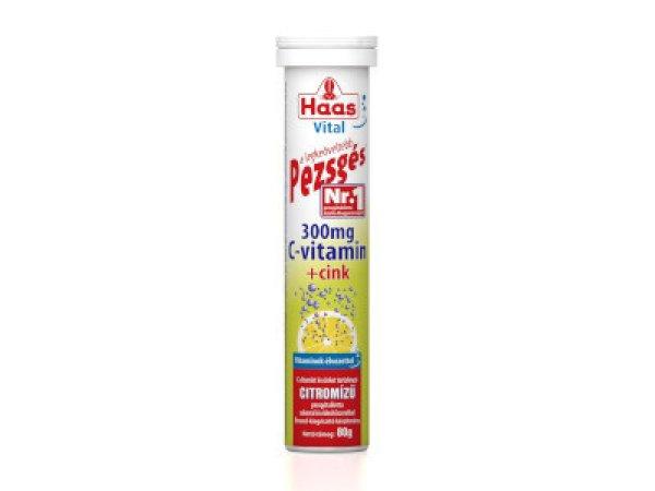 Haas pezsgőtabletta 80g C-vitamin+cink
