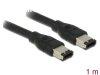 DeLock FireWire cable 6 pin male > 6 pin male 1m Black