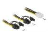 DeLock PCI Express power cable 6 pin female > 2x 8 pin ma