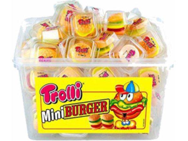 Trolli gumicukor 60*10g mini Hamburger