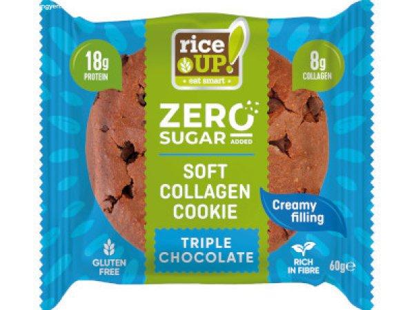 Rice Up Zero! Kollagénes Proteines keksz 60g Tripla csoki ízű