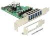 DeLock PCI Express Card > 6x external + 1x internal USB 3