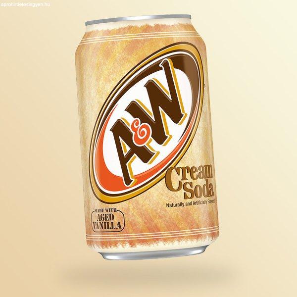 A&W Cream Soda Szénsavas üdítőital 355ml DRS