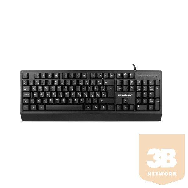 SILVERLINE gamer HU keyboard, keycaps and space backlight, Lighting with Rainbow
Color, HU