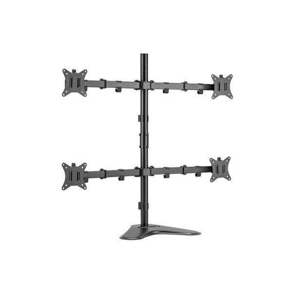 Equip Monitor Asztali állvány - 650127 (17"-32", 4 monitor,
dönthető, forgatható, állítható magasság, Max.:4x9kg,fekete)