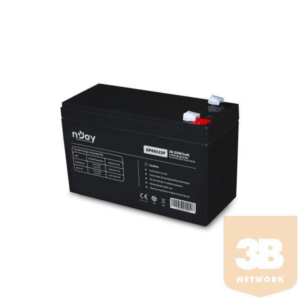 NJOY Szünetmentes akkumulátor - GP09122F (12V/9Ah, T2/F2, zárt, gondozás
mentes, AGM)
