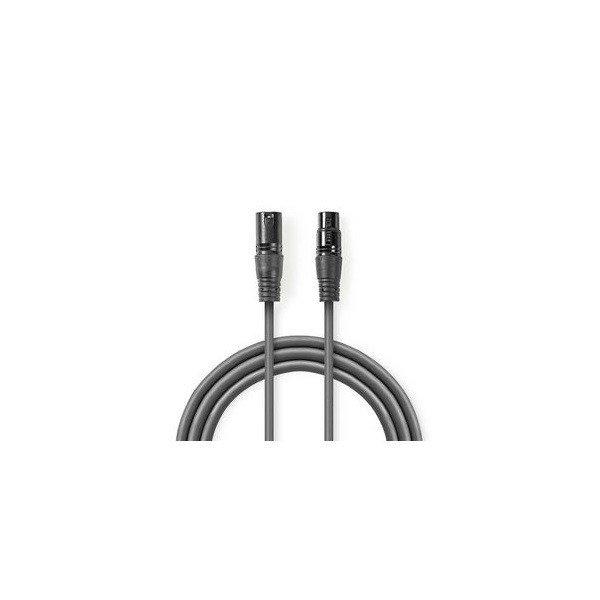 Nedis COTG15012GY150 DMX adapter kábel, XLR 3 tűs apa | XLR 3 tűs anya |
Nikkelezett | 15,0 m | kerek | PVC | Sötétszür
