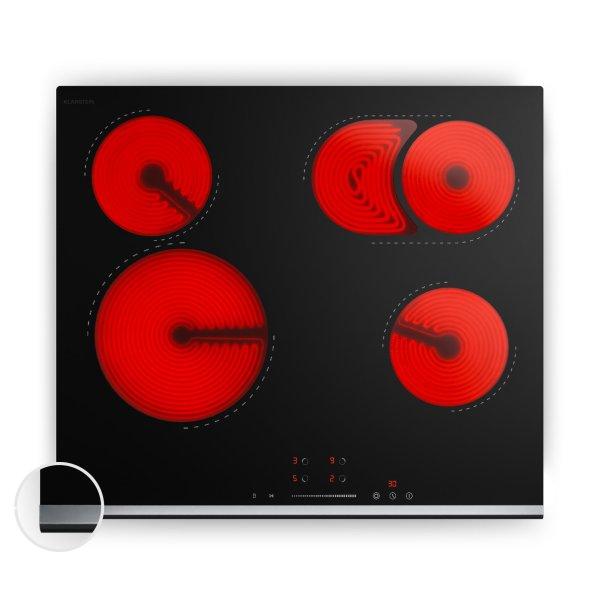 Klarstein Verosteel üvegkerámia főzőlap | 4 zóna | Minimalista, Erőteljes
| 6600 W | 60 cm