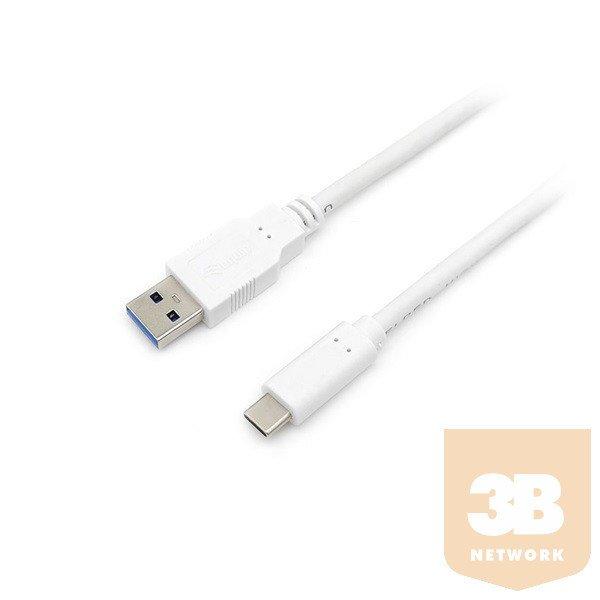 Equip Átalakító Kábel - 128364 (USB-C 3.2 Gen1 to USB-A, apa/apa, fehér,
2m)