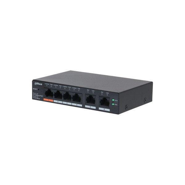 Dahua PoE switch - CS4006-4ET2ET-60 (Cloud Menedzsment; 4x100Mbps PoE; + 2x
100Mbps uplink, 60W)