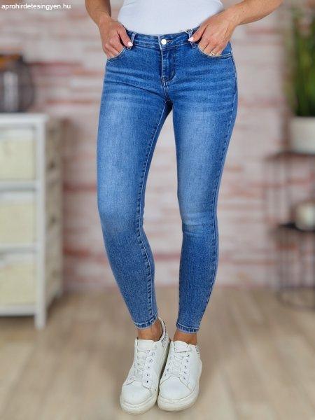 Push-up, kék csípő farmernadrág XS-XL-ig