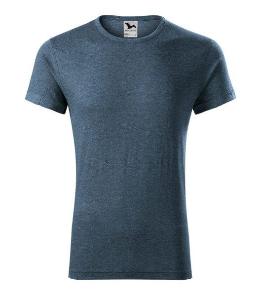 MALFINI Férfi póló Fusion - Sötét denim melírozott | S