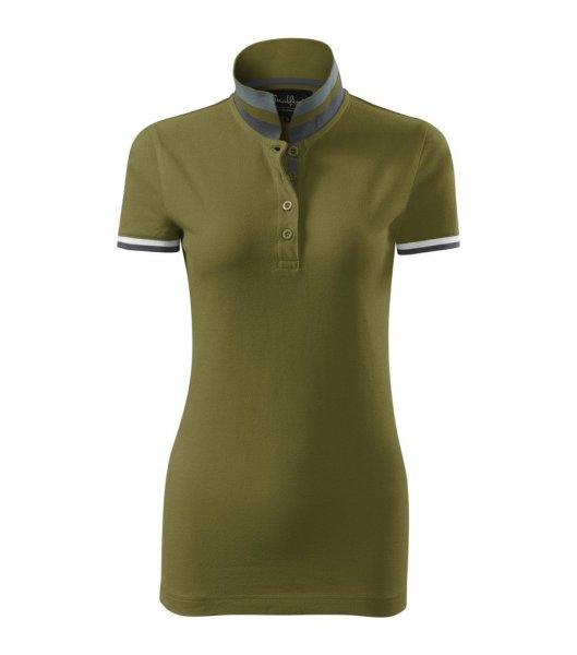 MALFINI Női galléros póló Collar Up - Avocado green | M