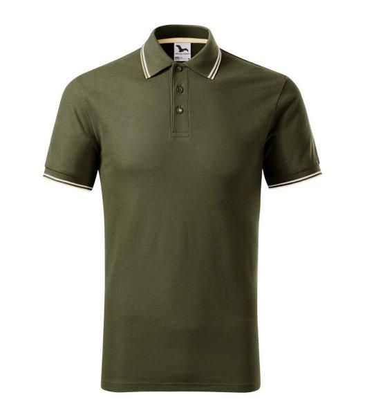 MALFINI Férfi galléros póló Focus - Military | S