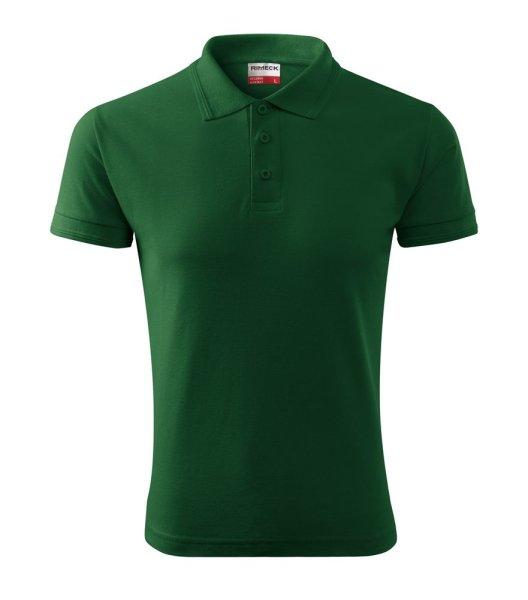 MALFINI Férfi galléros póló Reserve - Palackzöld | XL