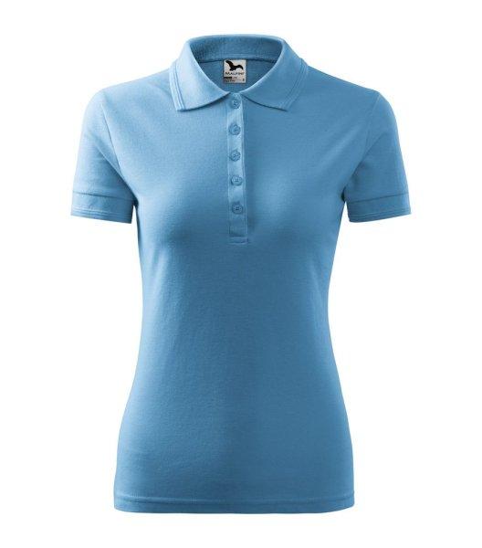MALFINI Női galléros póló Pique Polo - Azúrkék | XL