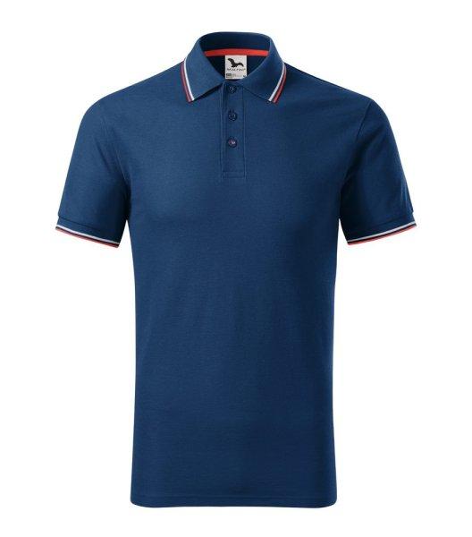 MALFINI Férfi galléros póló Focus - Éjféli kék | XL