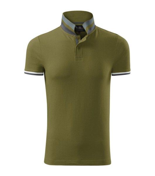MALFINI Férfi galléros póló Collar Up - Avocado green | 2XL