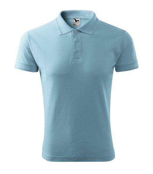 MALFINI Férfi galléros póló Pique Polo - Égszínkék | 2XL