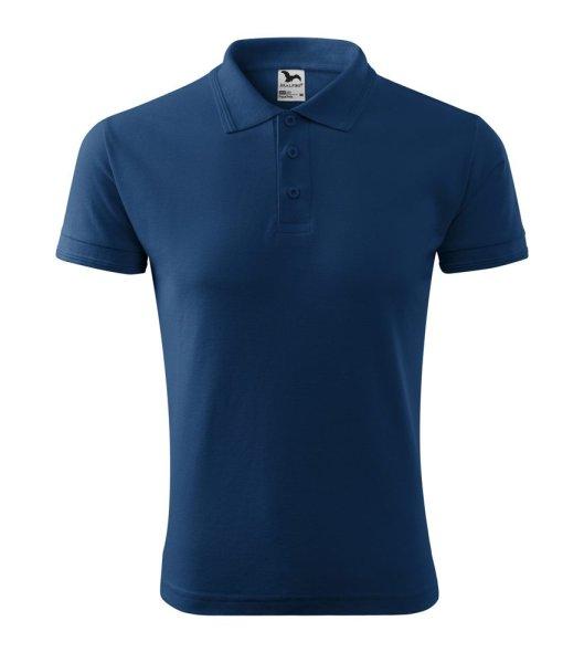 MALFINI Férfi galléros póló Pique Polo - Éjféli kék | 3XL