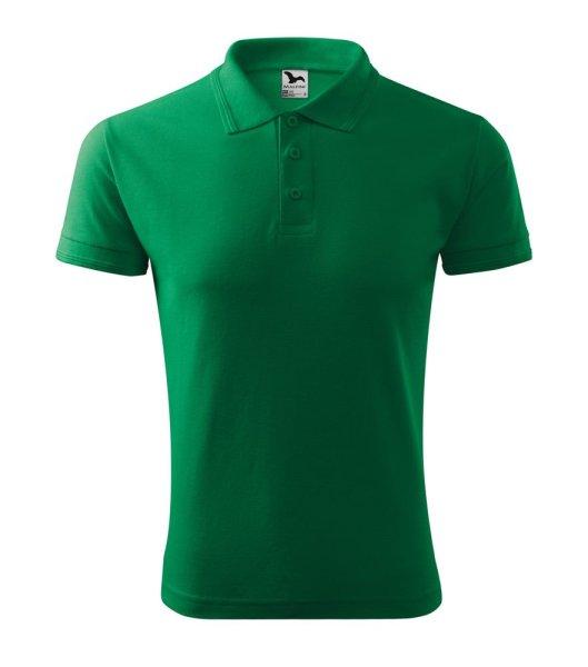 MALFINI Férfi galléros póló Pique Polo - Középzöld | 3XL