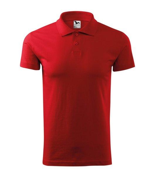 MALFINI Férfi puha galléros póló Single J. - Piros | 2XL