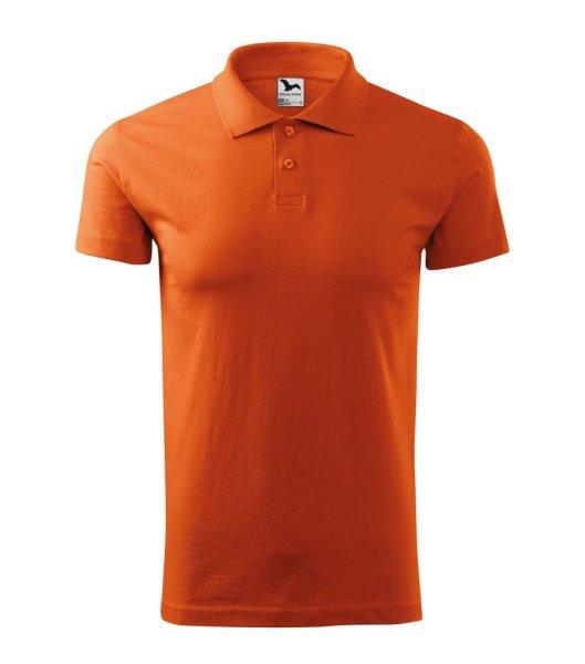 MALFINI Férfi puha galléros póló Single J. - Narancssárga | 2XL